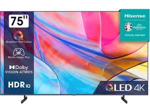 TV QLED 75a - Hisense 75A7KQ, UHD 4K, Quantum Dot Colour, Dolby Vision (+Amazon)