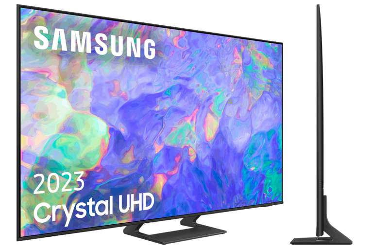 TV LED 55" - Samsung TU55CU8500KXXC, UHD 4K, Dynamic Crystal Color, Object Tracking Sound Lite, Adaptive Sound, Smart TV, Titan Gray