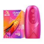 Durex - Masturbador de Pene, Vibrante y Suave, RIDE & VIBE, Texturizado, Estriado, Juguete Sexual, 3 Modos de Estimulación,