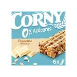 Corny - Barritas de Cereales 0% Chocolate Blanco, Pack de 10 (60 unidades), 6x20 g