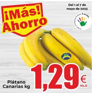 Plátano de Canarias a 1,29€ Kg.