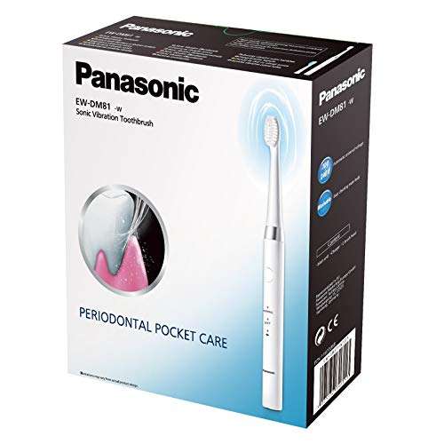 Cepillo de Dientes Eléctrico Panasonic 2 Cabezales, 2 Modos de Uso, 31.000 Vibraciones por Minuto, Diseño Ligero)