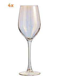 Set 4 Copas vino vidrio 35 cl Shiny Gold Luminarc