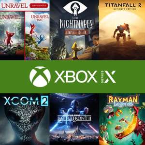 Xbox, Series X|S :: Paquete Unravel Yarny, XCOM 2, Little Nightmares Complete, Star Wars Battlefront, Jedi, Rayman Legends