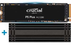 Crucial P5 Plus SSD M.2 NVMe PCIe 4.0 + Disipador de calor por 1 céntimo más (1TB por 90€, 2TB por 156€)