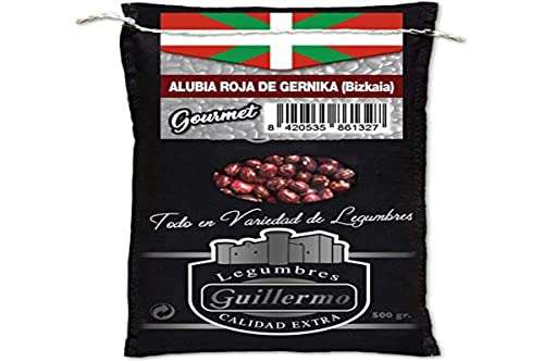 Guillermo | Alubia roja de Gernika - Saco 500 g. | Gourmet | Calidad Extra | Alto contenido en proteína vegetal | Destaca por su suave sabor