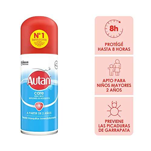 Autan Family Care Repelente - Protege de mosquitos, Spray en seco, 100ml