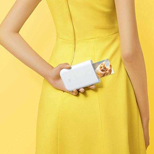 Xiaomi TEJ4018GL - Impresora fotográfica portátil 300 PPP Pocket Mini AR con DIY Share 500 mAh, Blanco