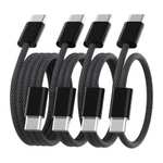 Pack 4 cables usb-c a usb-c carga rápida