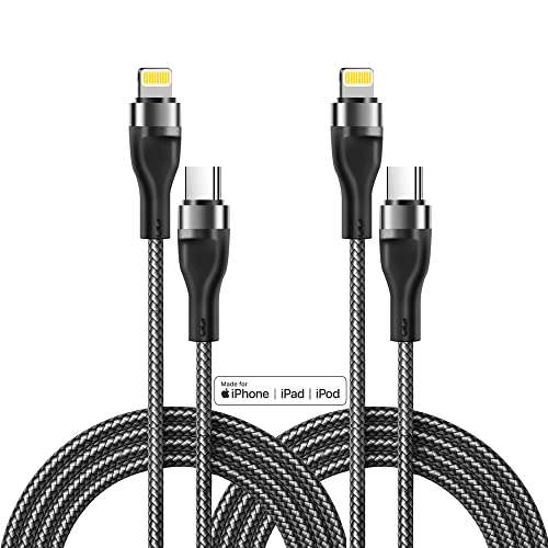 2 x Cable USB C a Lightning Cable con certificado MFi de 2 metros