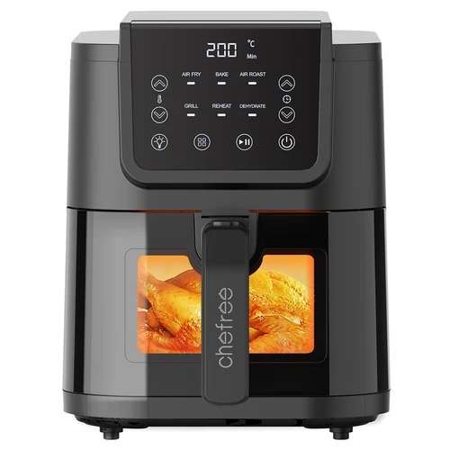 Chefree AFW01 6 in 1 Air Fryer Toaster, 5L Capacity, 1 500W Power, Rapid Air Circulation, Visible Window, LED