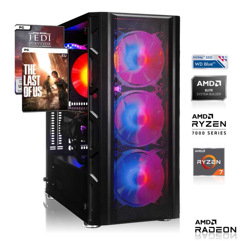 PC Gaming AMD Ryzen 7 7700X con NVIDIA GeForce RTX 4070, 16 gb RAM DDR5, 1TB SSD