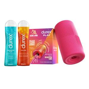 Durex Pack - Masturbador SLIDE & RIDE + Gel lubricante efecto frio y calor