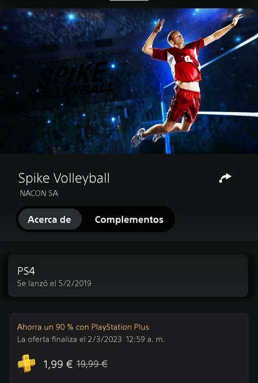 Spike Volleyball Ps4 oferta con ps+