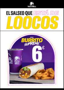 Menú Burrito Supreme por 6 euros en Taco Bell