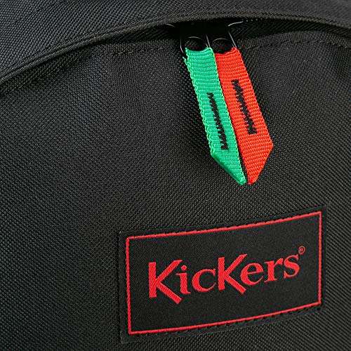 Kickers Canvas Backpack, Mochila Pequeña Unisex Adulto, Negro, One Size