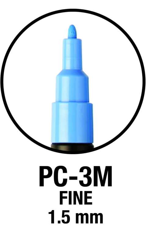 Posca PC-3M - Pack de 16 rotuladores de pintura al agua con punta redondeada, multicolor
