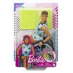 Barbie Ken Fashionista Muñeco con Silla de Ruedas, rampa y Accesorios de Moda, Juguete +3 años (Mattel HJT59)