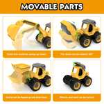 Vehículo de Construcción para Niños, 3 en 1 Tractor/Camión de hormigón/Vehículo de Construcción Que Pueden Montar y Desmontar(cupón 50%)