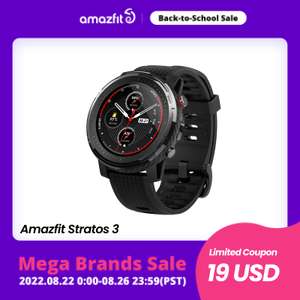 Amazfit-reloj inteligente Stratos 3 ( el 22 de agosto a las 09:00)