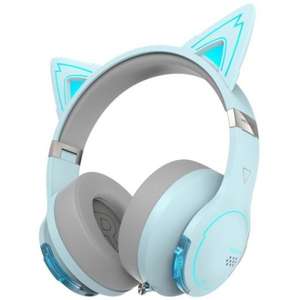 Edifier G5BT CAT Auriculares Gaming Inalámbricos RGB. (En azul y rosa)