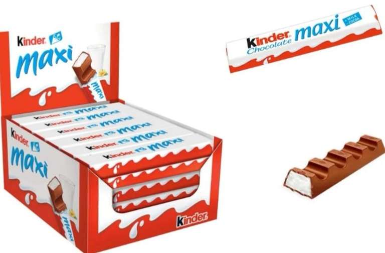Caja de 36 Chocolatinas Kinder Maxi
