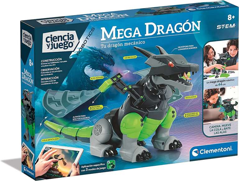 Clementoni Mega Dragon [Juguete STEM] [+8 años]
