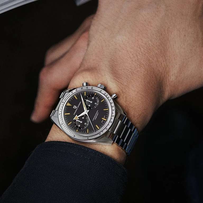 PAGANI DESIGN-reloj analógico de acero inoxidable para hombre, accesorio de pulsera de cuarzo resistente al agua con cronógrafo AR