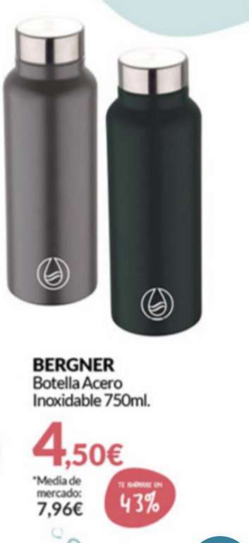 BERGNER Botella Acero Inoxidable 750ml