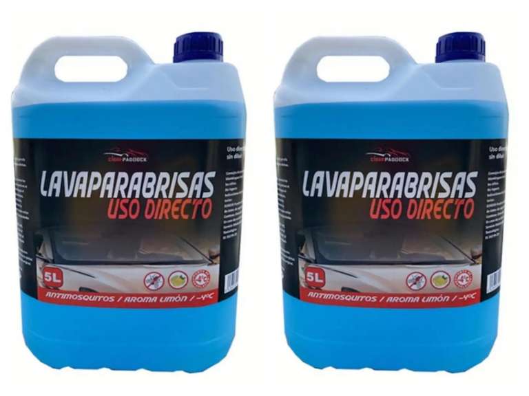 2x Lavaparabrisas Antimosquitos -4º Clean Paddok 5 L. 2'24€/ud. Recogida gratuita en tienda