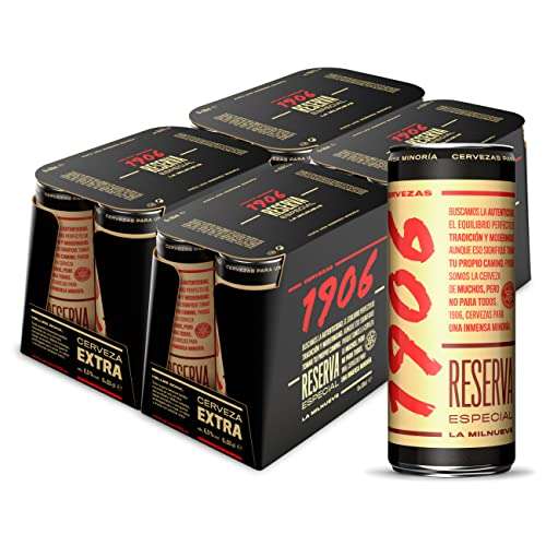 3x2 Cerveza 1906 - paquete 24 latas (0,65€ la lata)