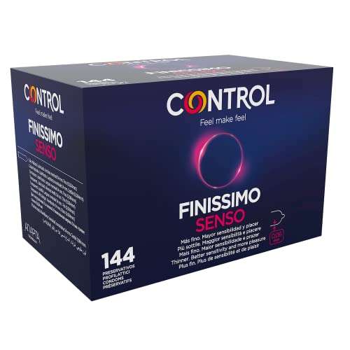 Control Senso Preservativos - Caja de condones muy finos para mayor sensibilidad, 144 unidades (pack grande ahorro)