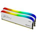 Kingston FURY Beast blanco RGB 32GB 3200MT/s DDR4 CL16 DIMM SE 2x16GB