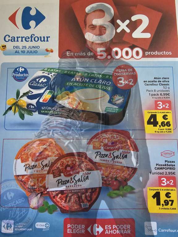 Folleto Carrefour 3 x 2 (del 25 de Junio al 10 Julio)