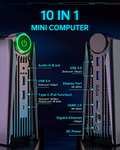 Mini Ordenador de Juegos, Luces RGB AMD Ryzen 5 5600U 16 GB DDR4 512 GB NVMe SSD Windows 11 Pro