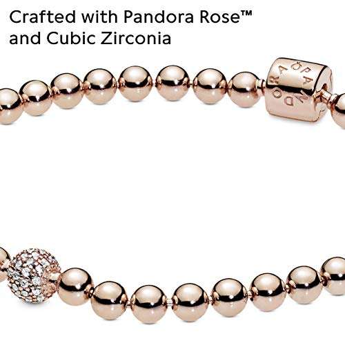 Pandora 588342CZ - Pulsera para Mujer, diseño recubierto en oro rosa.