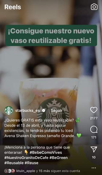 Starbucks dará café gratis a clientes que usen vasos reutilizables