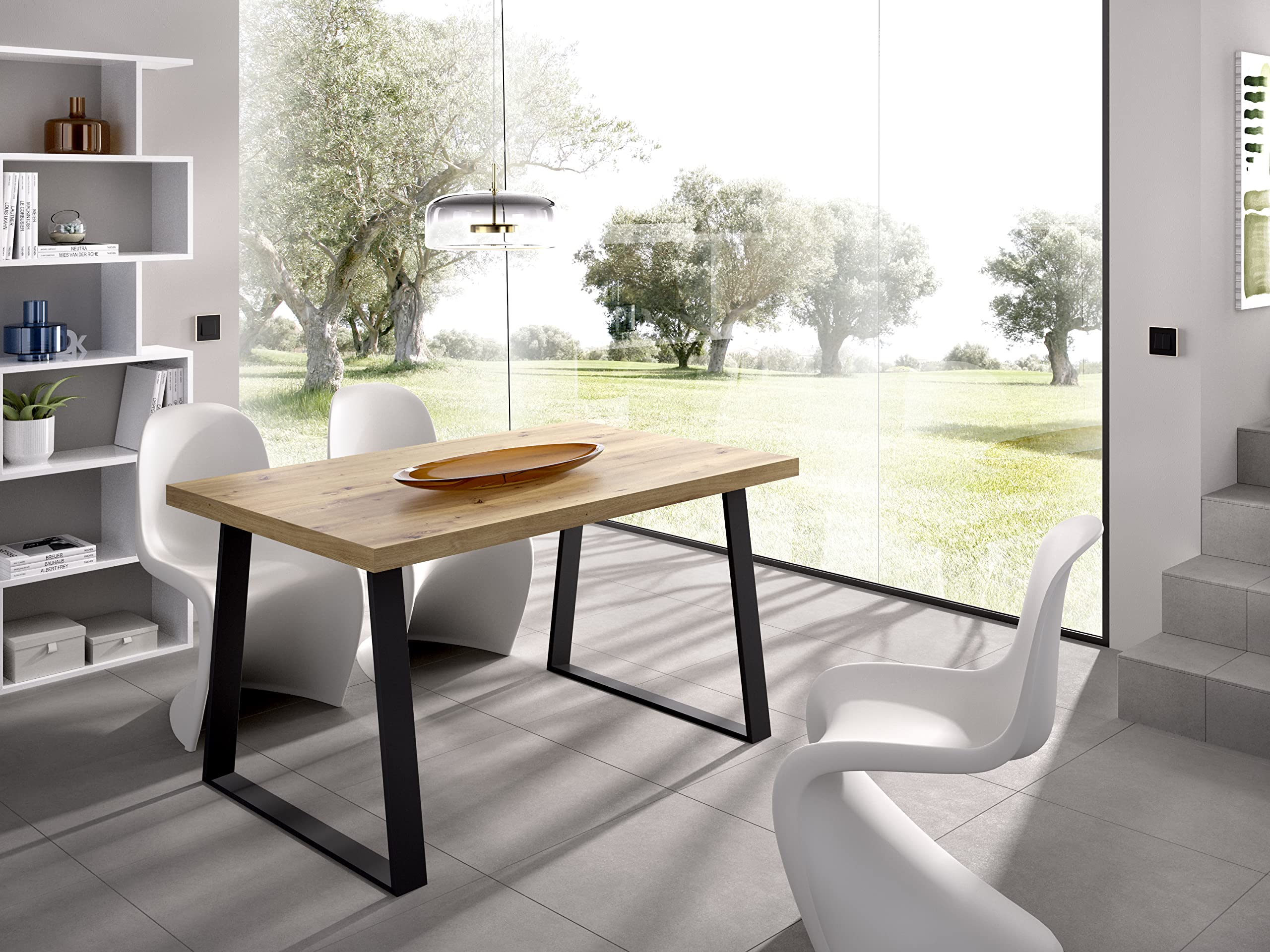 Mesa de Comedor, Melamina, Nordic, 75x140x90 cm