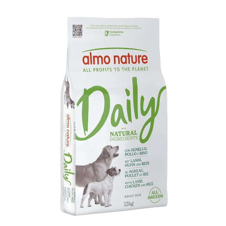Almo Nature Daily – Alimento Seco para Perros – Cordero, Pollo y Arroz – 12 kg