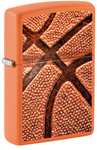 Zippo Mechero - Basketball, Orange Matte, Texture Print - Recargable - Reutilizable - Diseño Resistente al Viento - Caja de Regalo