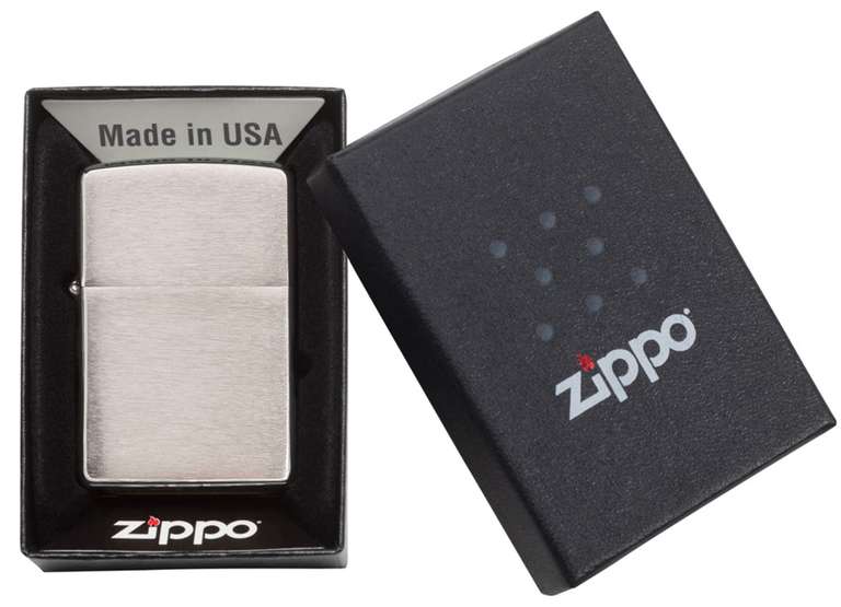 Encendedor Zippo Brush Chrome, Metal Cromado