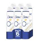Desodorante en aerosol Dove 0% Original 72h, sin aluminio ni alcohol, para mujer 150 ml, paquete de 6 unidades