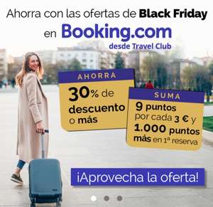 Travel Club: 30% de descuento o más en Booking