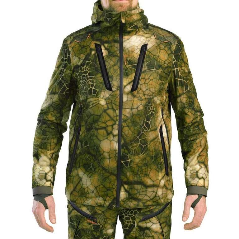 Chaqueta de caza Solognac 900 para hombre: silenciosa, impermeable y cálida con camuflaje sigiloso
