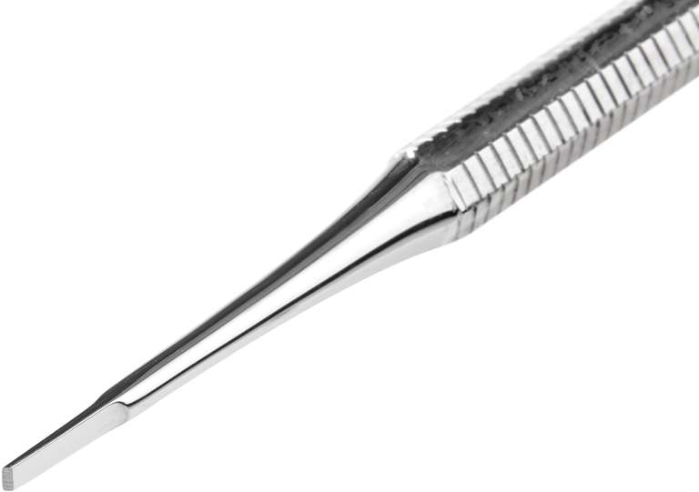 Palillo de dientes con punta plana y puntiaguda de acero inoxidable - 9 cm, marca REMOS.