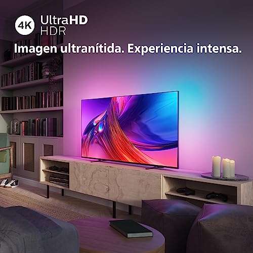 Philips Ambilight PUS8508 4K LED TV, UHD y HDR10+, 60Hz, Engine P5  Picture, Dolby Atmos