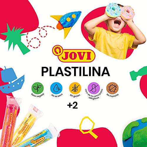Plastilina jovi 70 tamaño pequeño bandeja de 10 unidades colores surtidos