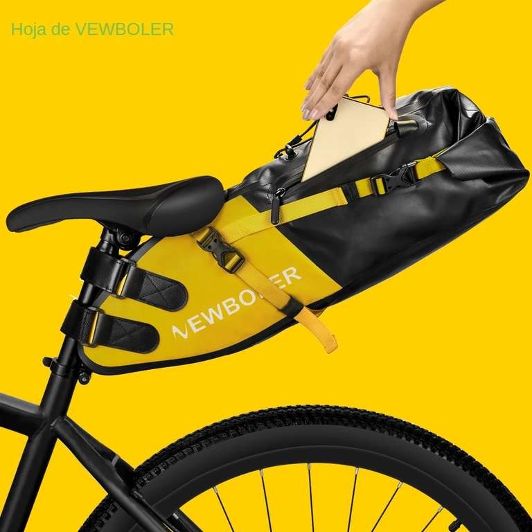 NEWBOLER Bolsa Trasera Plegable para Bicicleta, Impermeable