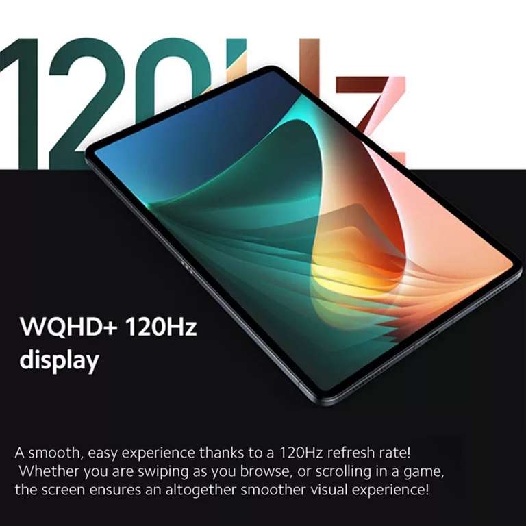 Tablet Xiaomi Pad 5, 11 pulgadas, 6GB, 128GB, Bluetooth, Mi Pad WQHD + 120Hz, Snapdragon 860, 4 altavoces estéreo, batería de 8720mAh.
