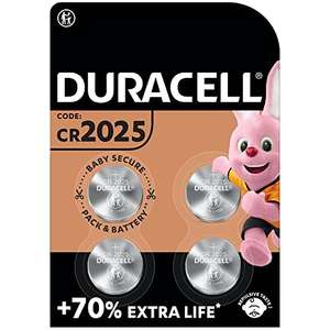Duracell - Pilas de botón de litio 2025 de 3 V, paquete de 4